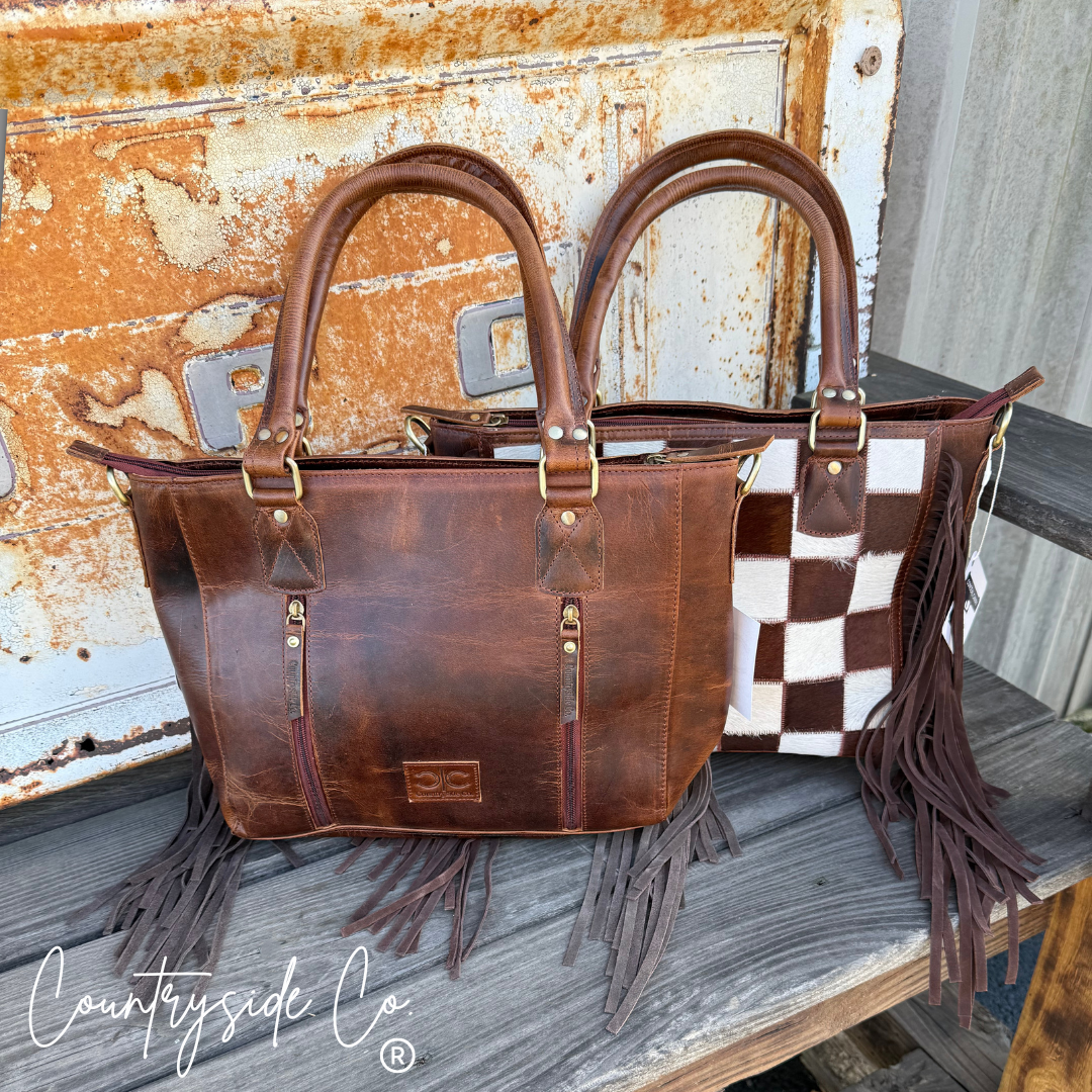 Canyon Check Cowhide Concealed Carry Purse Countryside Co.