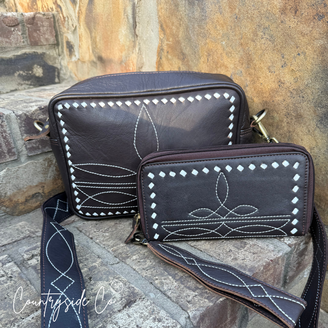 Boot Stitch Genuine Leather Purse Countryside Co.