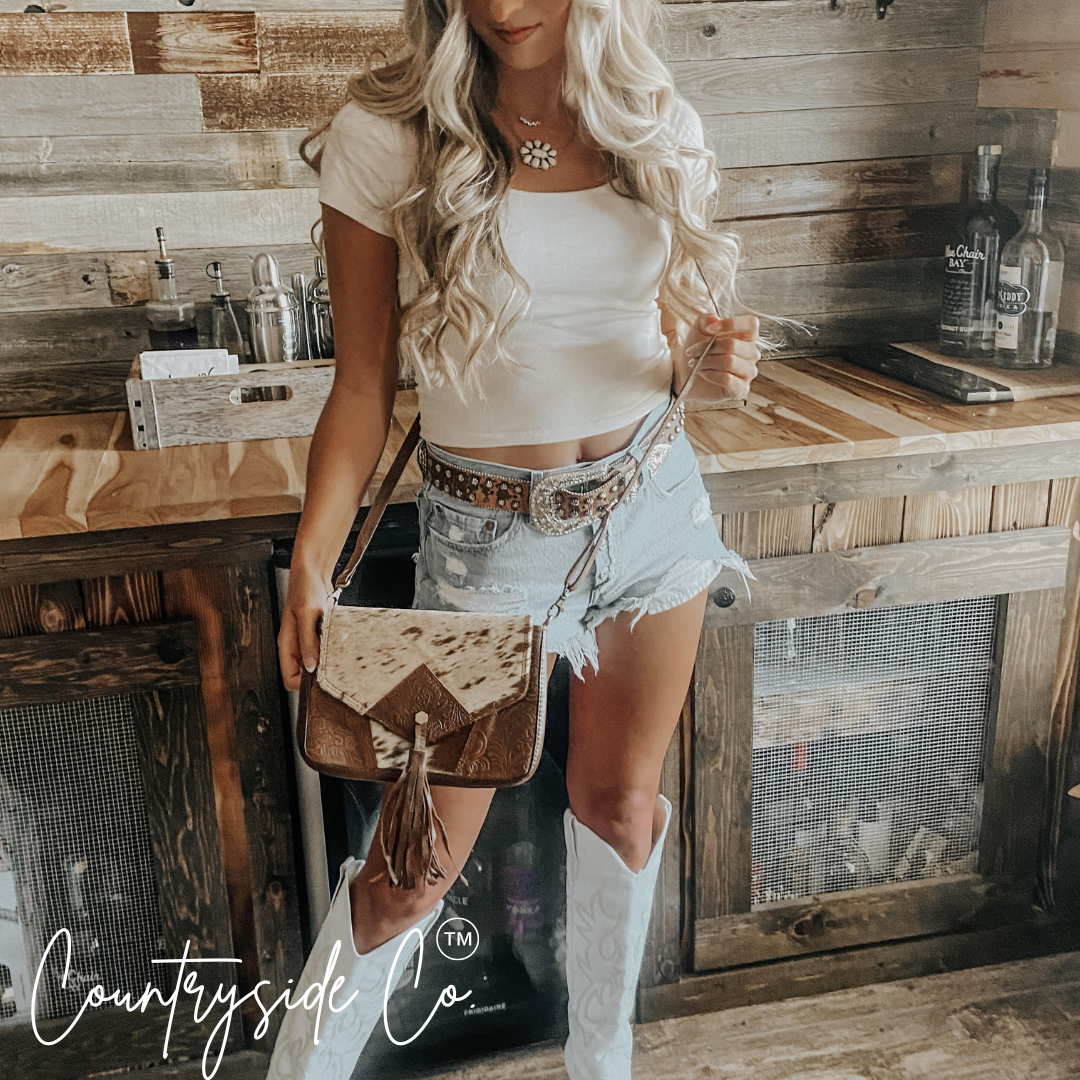 Maple Cowhide Crossbody Purse Countryside Co.