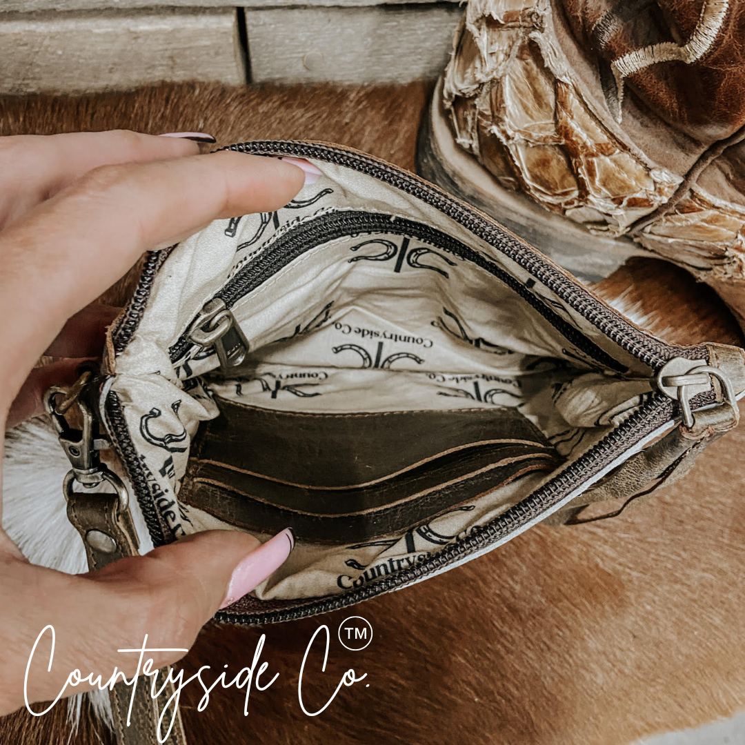 Colette Cowhide Wristlet Countryside Co.