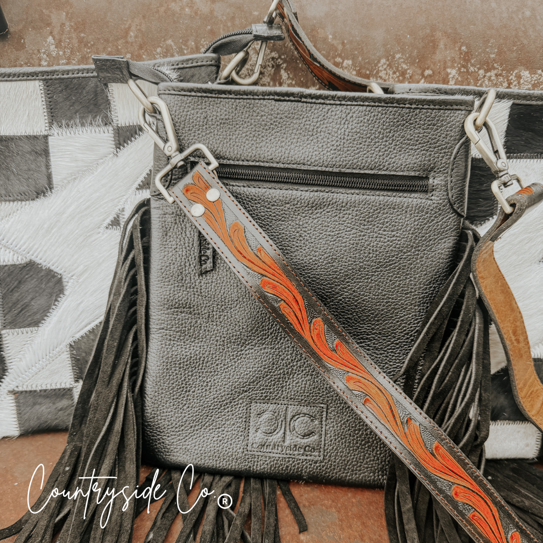 Grit and Glam Stockyards Cowhide Checkered Purse Countryside Co.