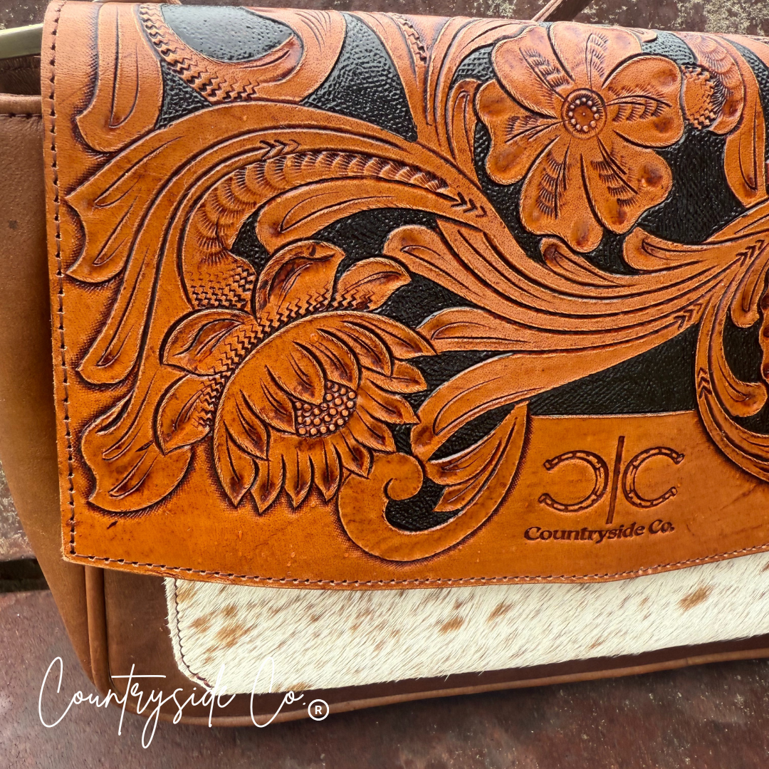 Grace Tooled Leather Purse Countryside Co.