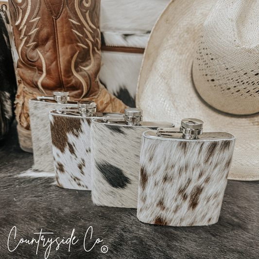 Cowhide Flask Countryside Co.