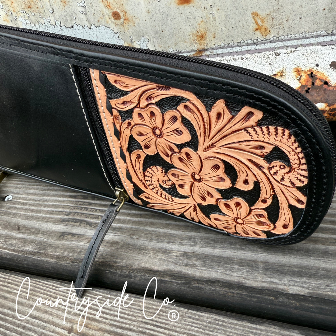 Heritage Tooled Leather 12" Carry Case Countryside Co.
