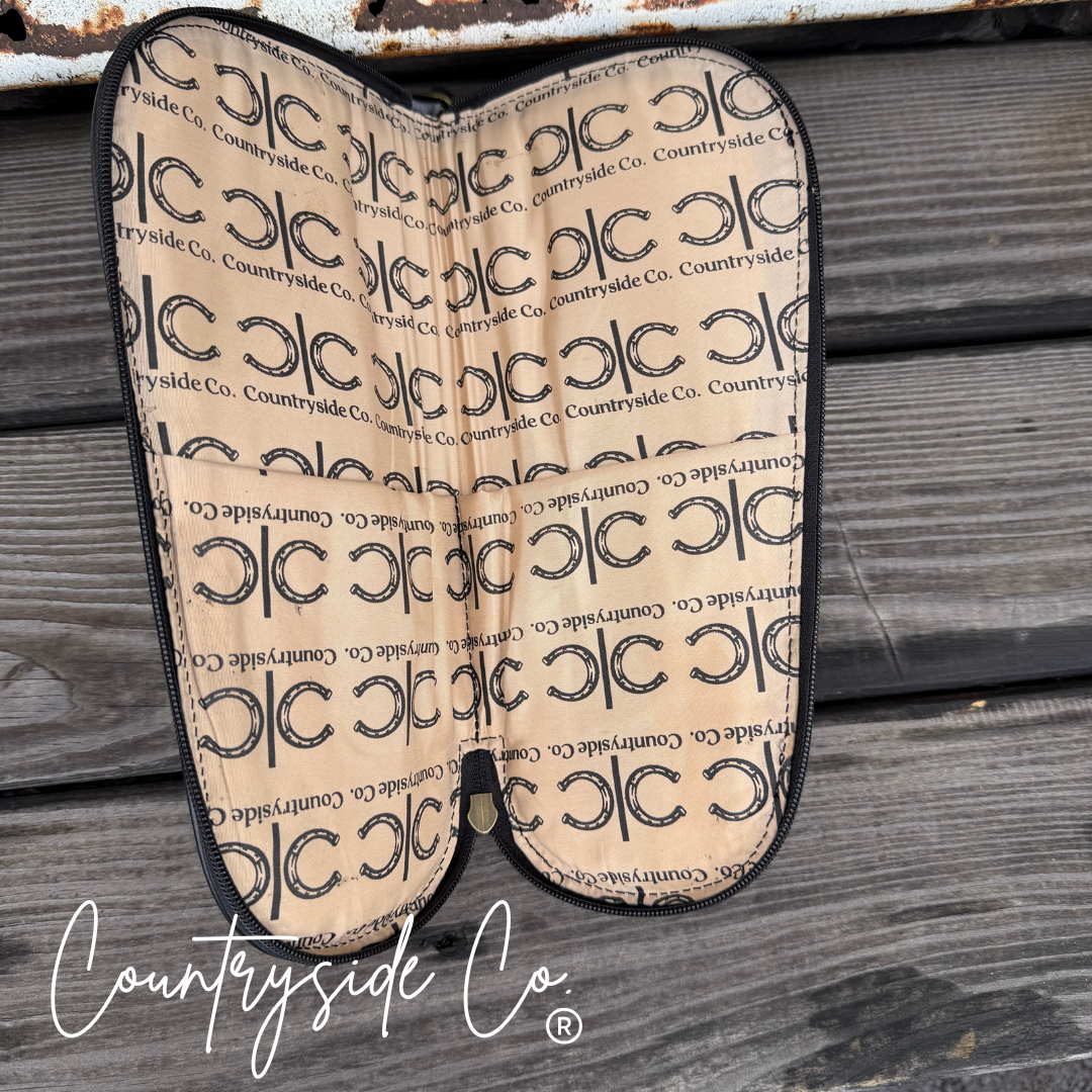 Heritage Tooled Leather 12" Carry Case Countryside Co.