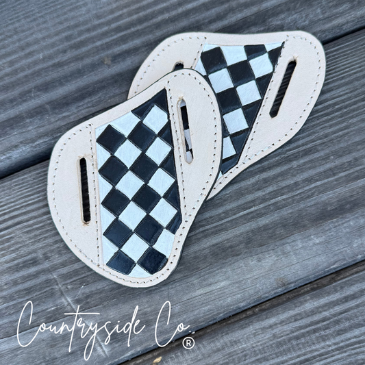 Checkered Leather Knife Sheath Countryside Co.