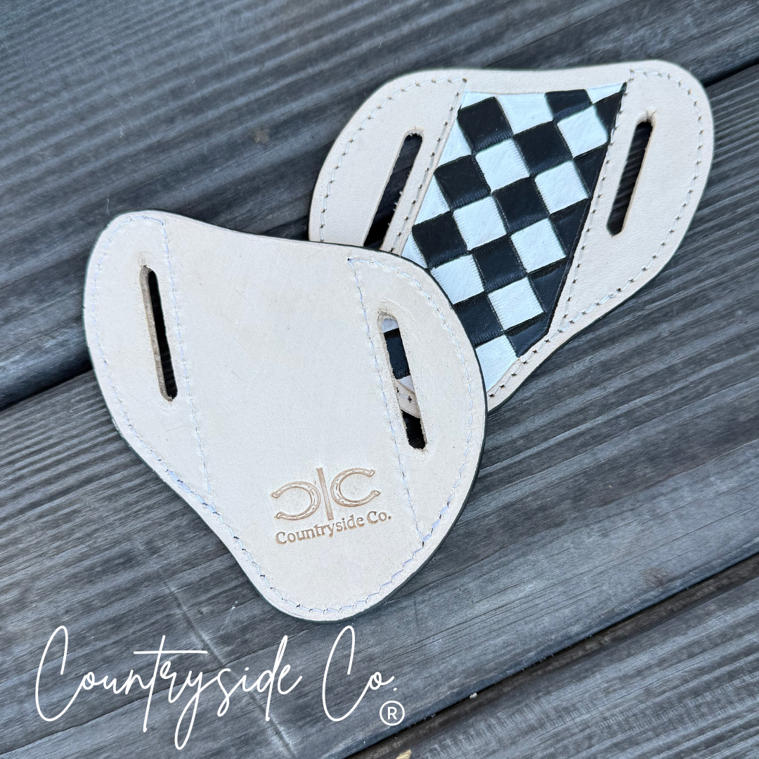 Checkered Leather Knife Sheath Countryside Co.