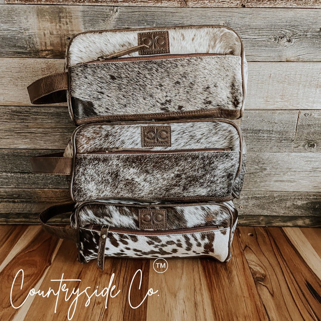 Countryside Cowhide Toiletry Bag Countryside Co.
