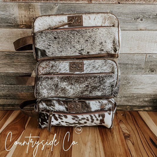 Countryside Cowhide Toiletry Bag Countryside Co.
