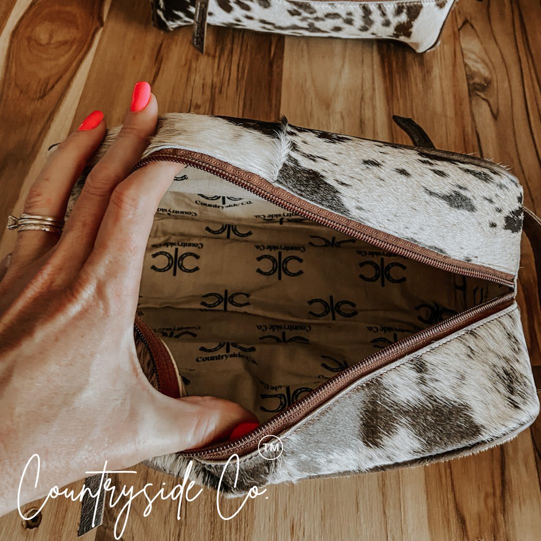 Countryside Cowhide Toiletry Bag Countryside Co.