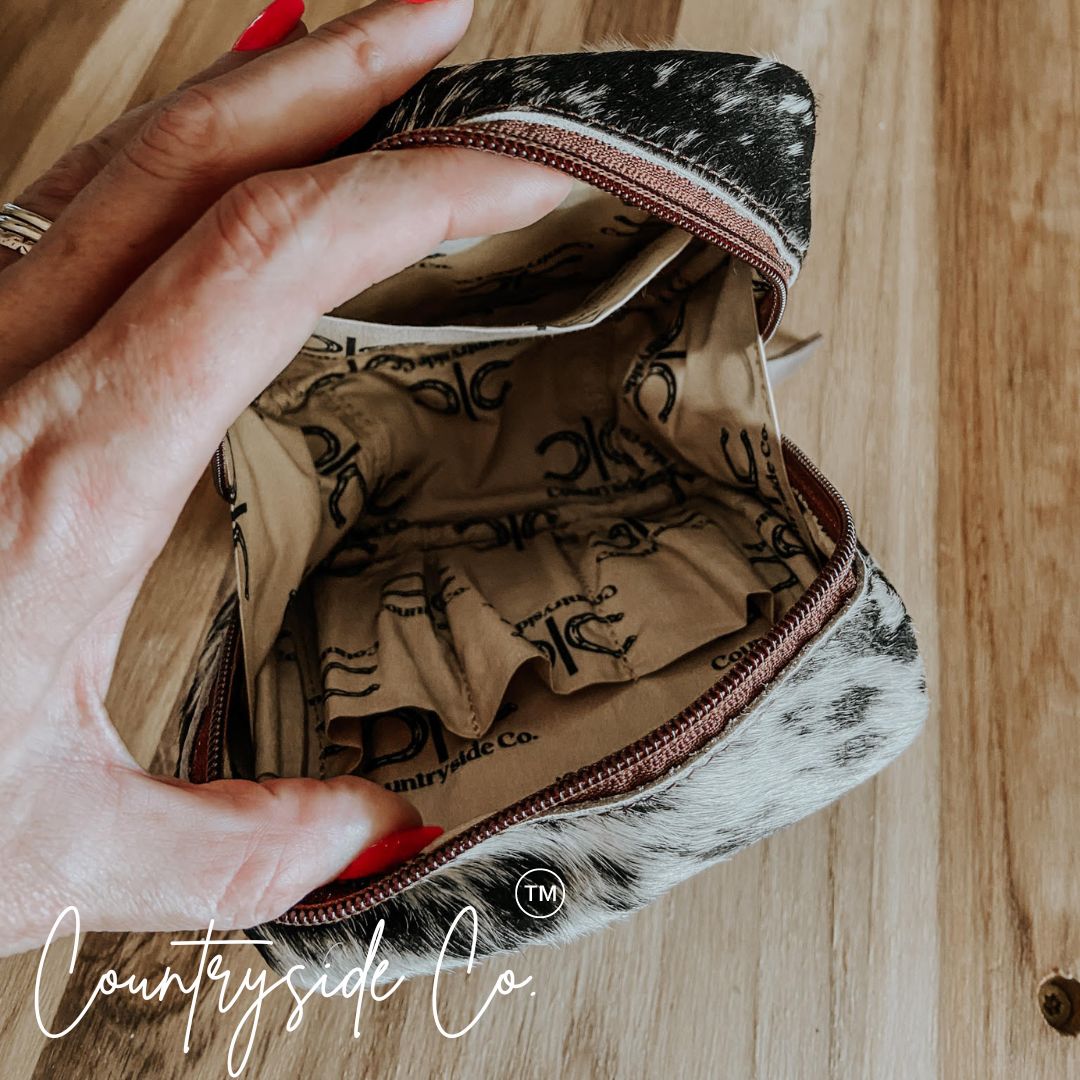 Countryside Cowhide Pouch - Easy Carry Organizer Countryside Co.