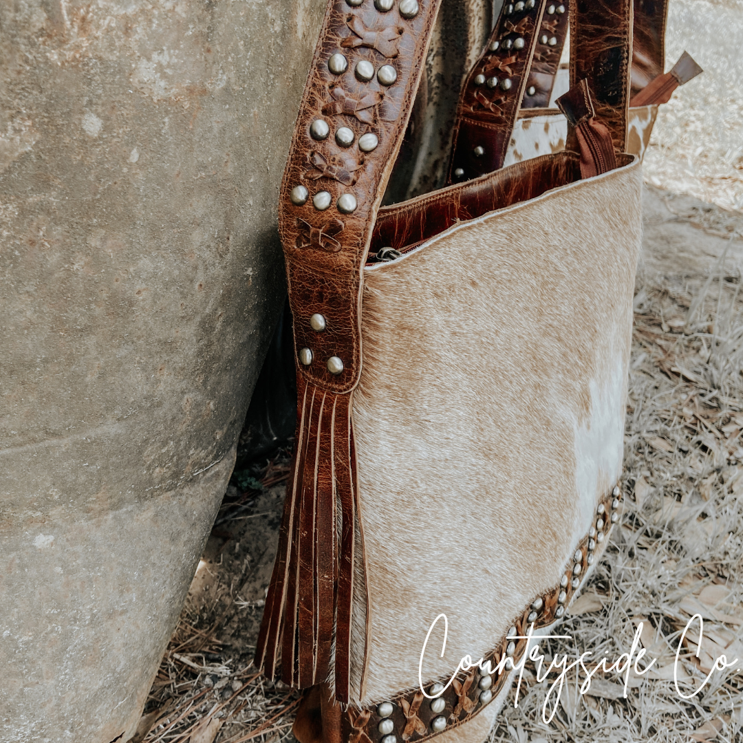 Couture Cowgirl Cowhide Leather Purse Countryside Co.