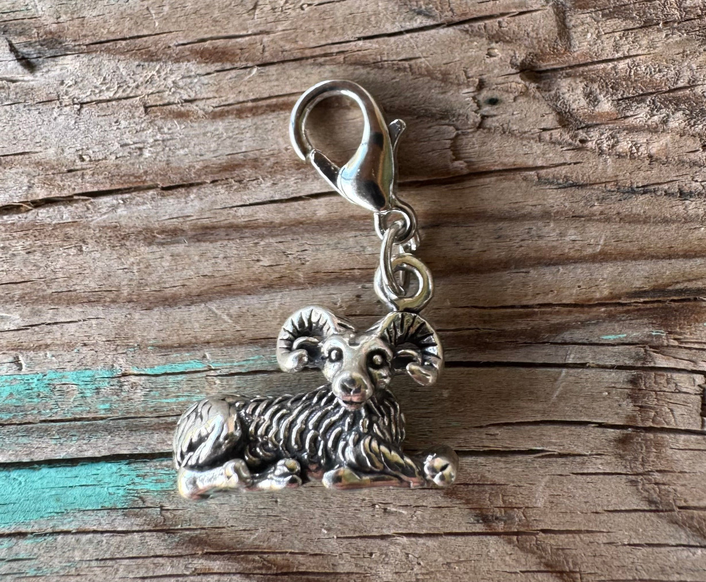 Handcrafted Sterling Silver Aries/ Ram Charm Nizhoni Traders LLC