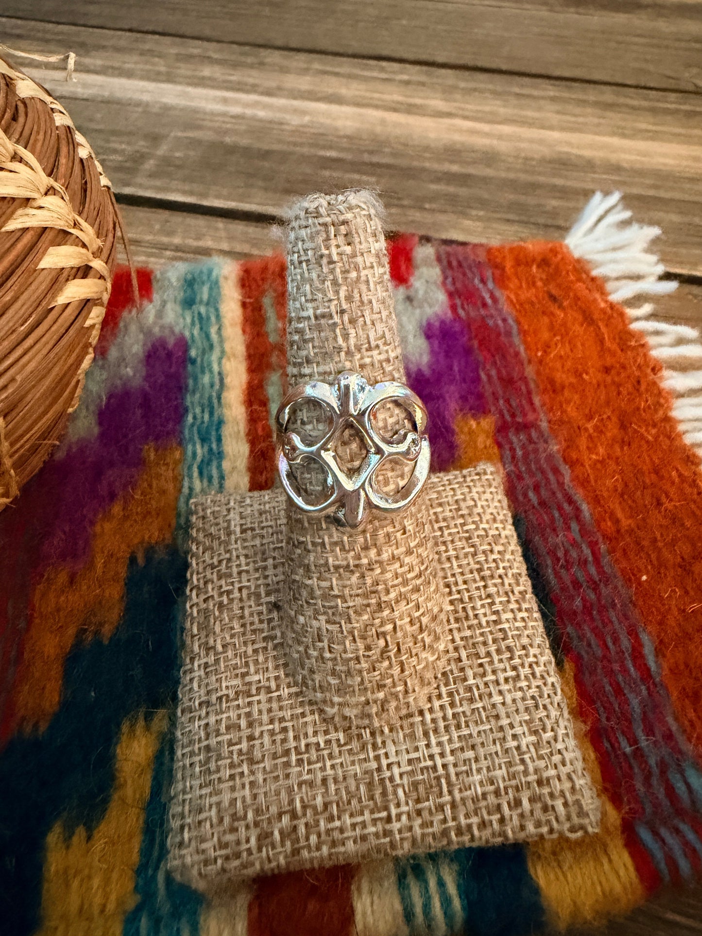 Handcrafted Sterling Silver Band Ring by Francis L. Begay Nizhoni Traders LLC