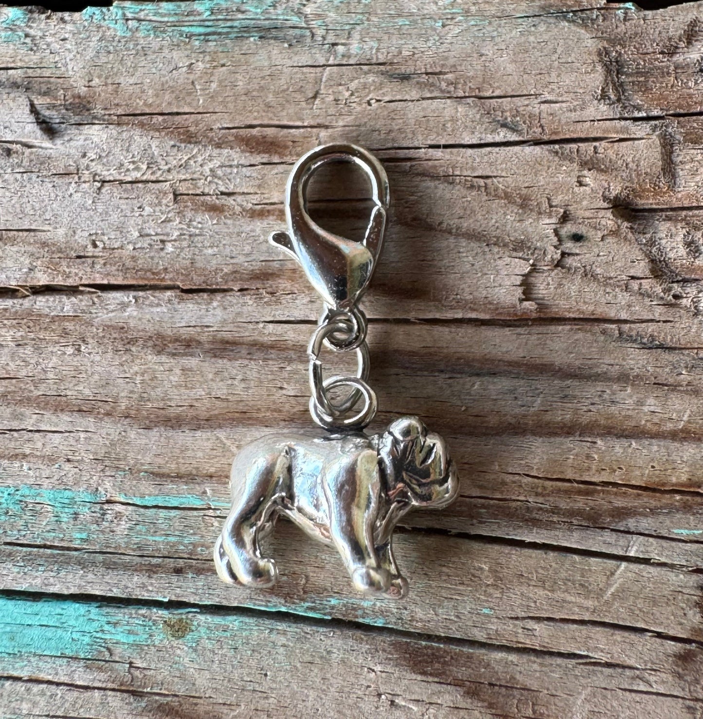 Handcrafted Sterling Silver Bulldog Charm Nizhoni Traders LLC