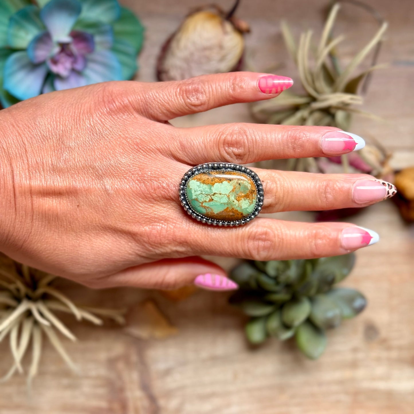 MJ Turquoise Ring – Sterling Silver The Bijoux FAB Jewelry