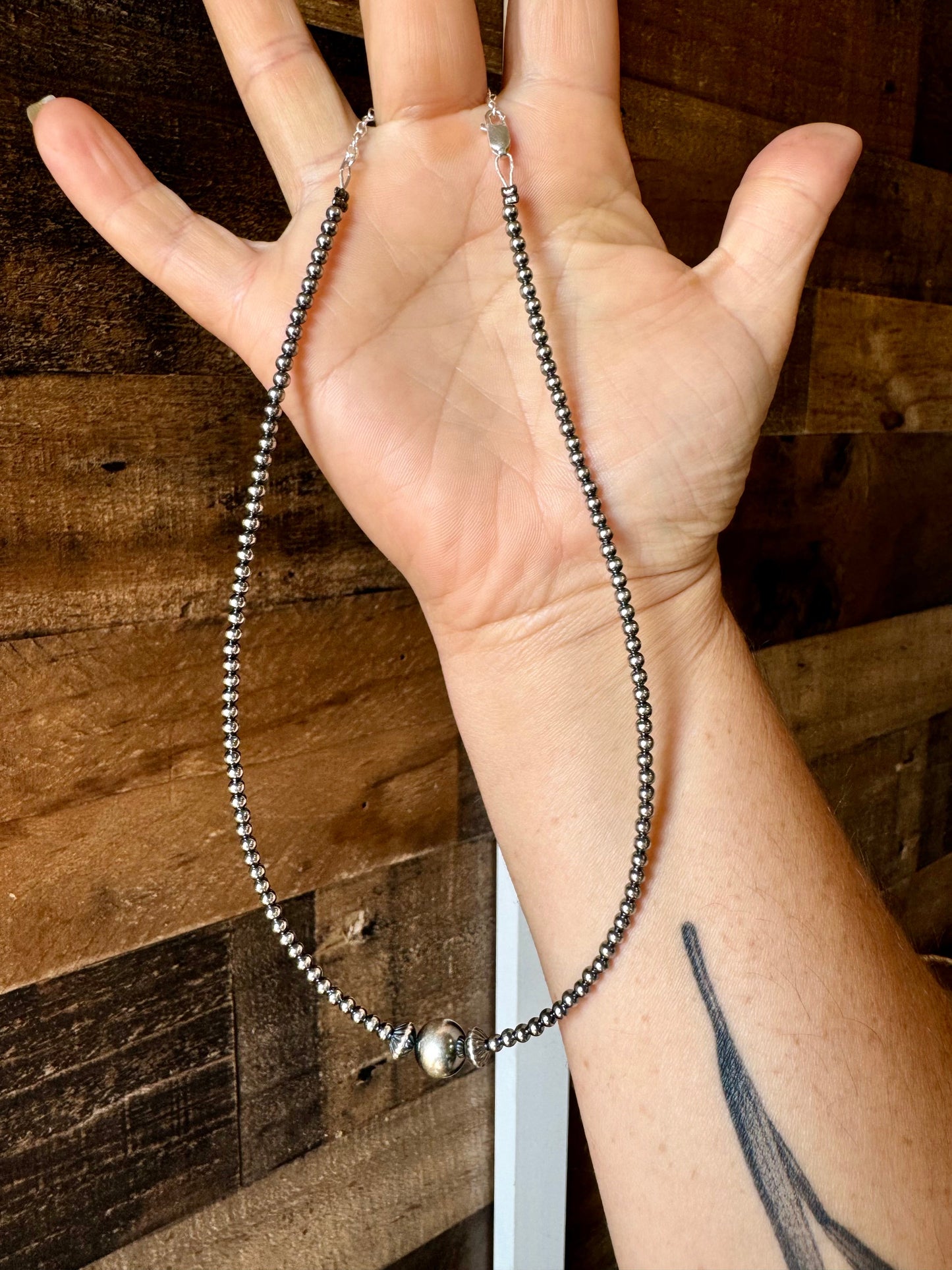 14 inch 3 mm sterling silver pearls  choker - 10 mm middle The Bijoux FAB Jewelry