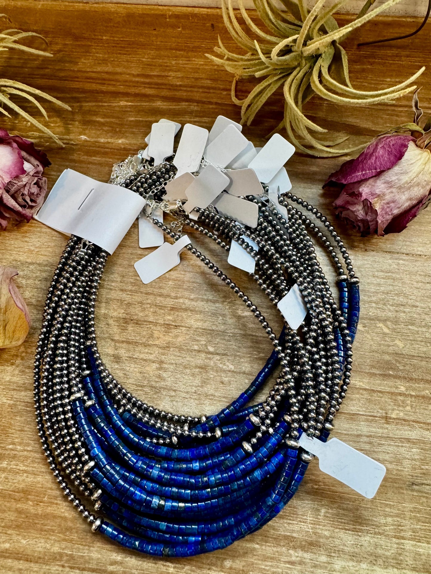 Lapis & Sterling Silver Pearl Choker The Bijoux FAB Jewelry