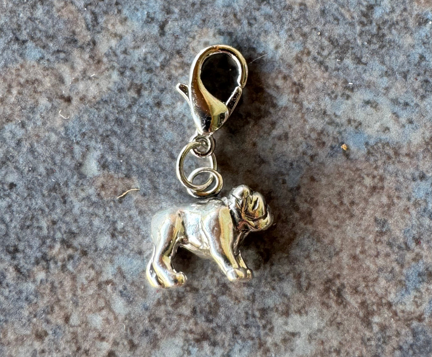 Handcrafted Sterling Silver Bulldog Charm Nizhoni Traders LLC