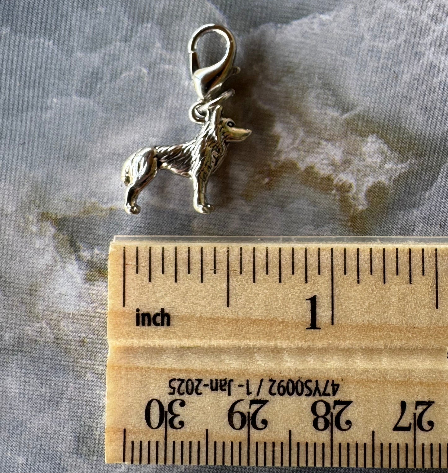 Handcrafted Sterling Silver Husky Dog Charm Nizhoni Traders LLC