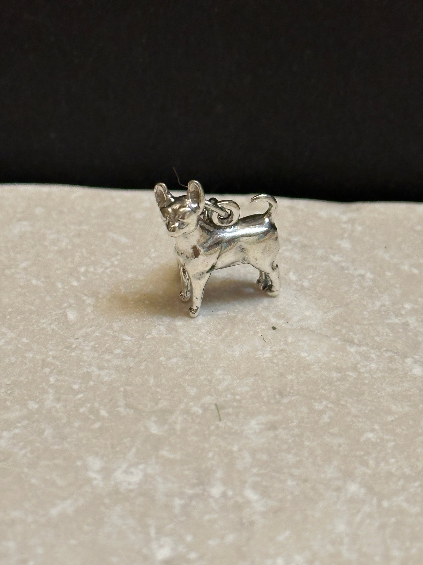 Handcrafted Sterling Silver Chihuahua Dog Charm Nizhoni Traders LLC