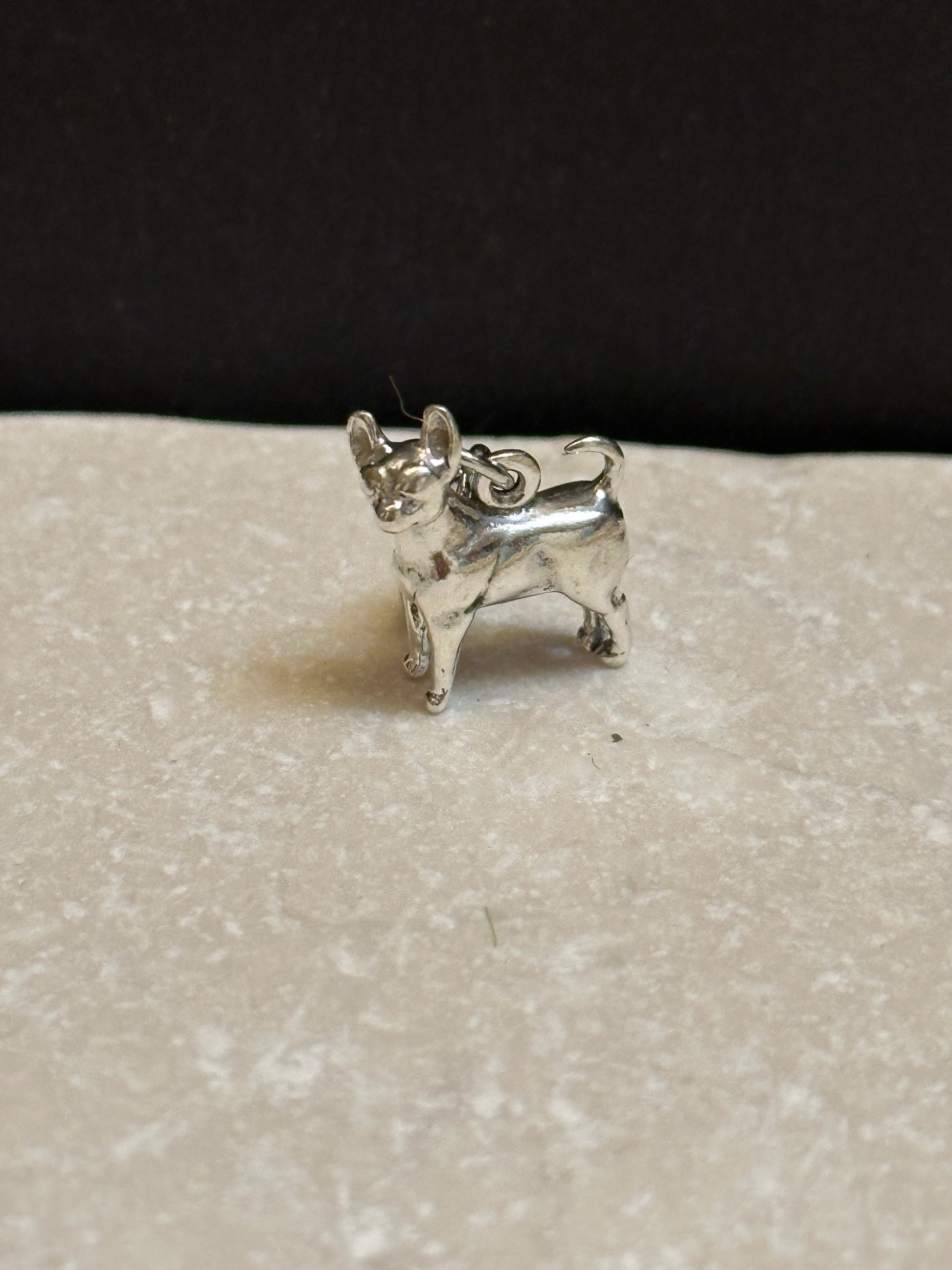 Handcrafted Sterling Silver Chihuahua Dog Charm Nizhoni Traders LLC