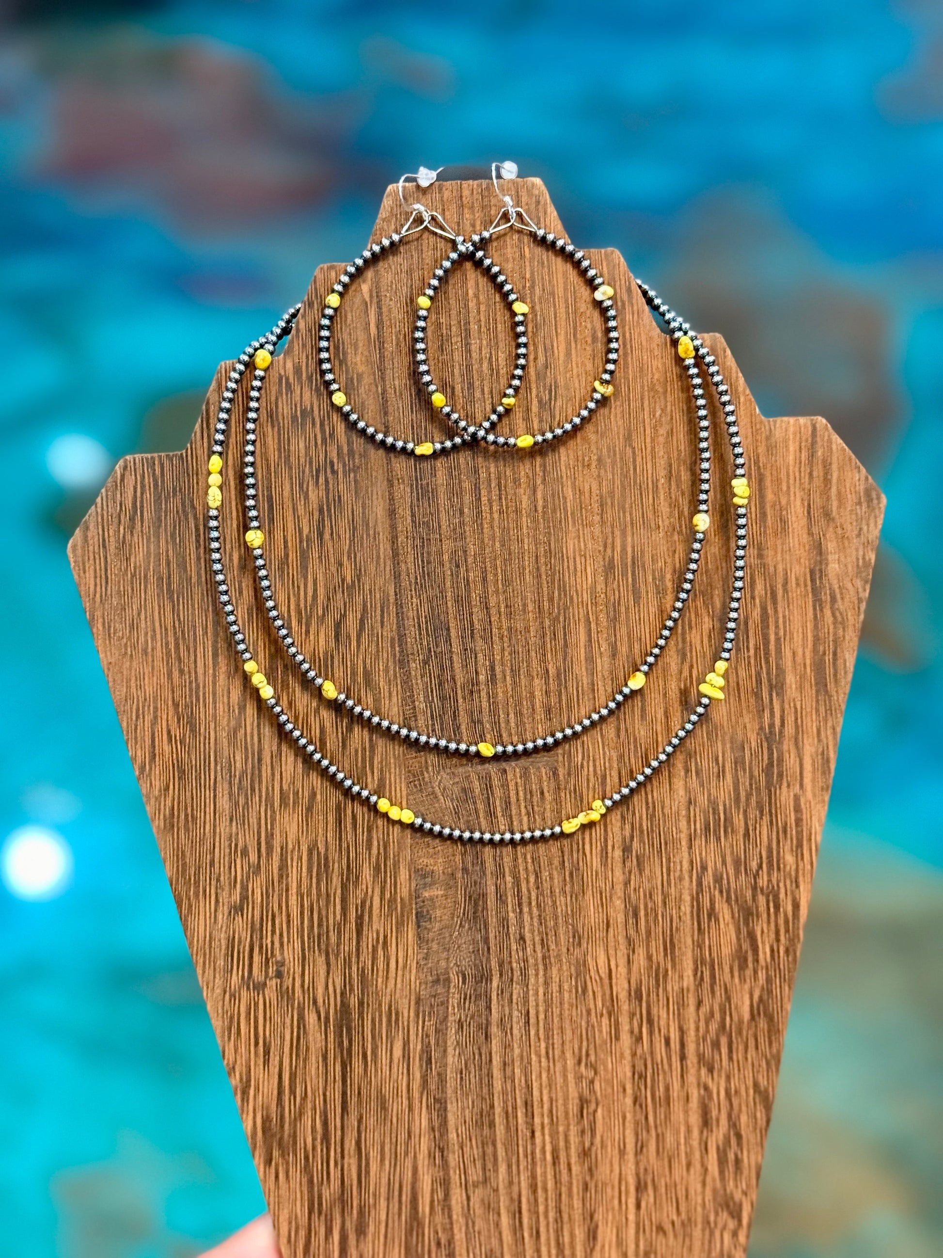 Palomino Turquoise Stack – 3 Piece Necklace & Earring Set The Bijoux FAB Jewelry