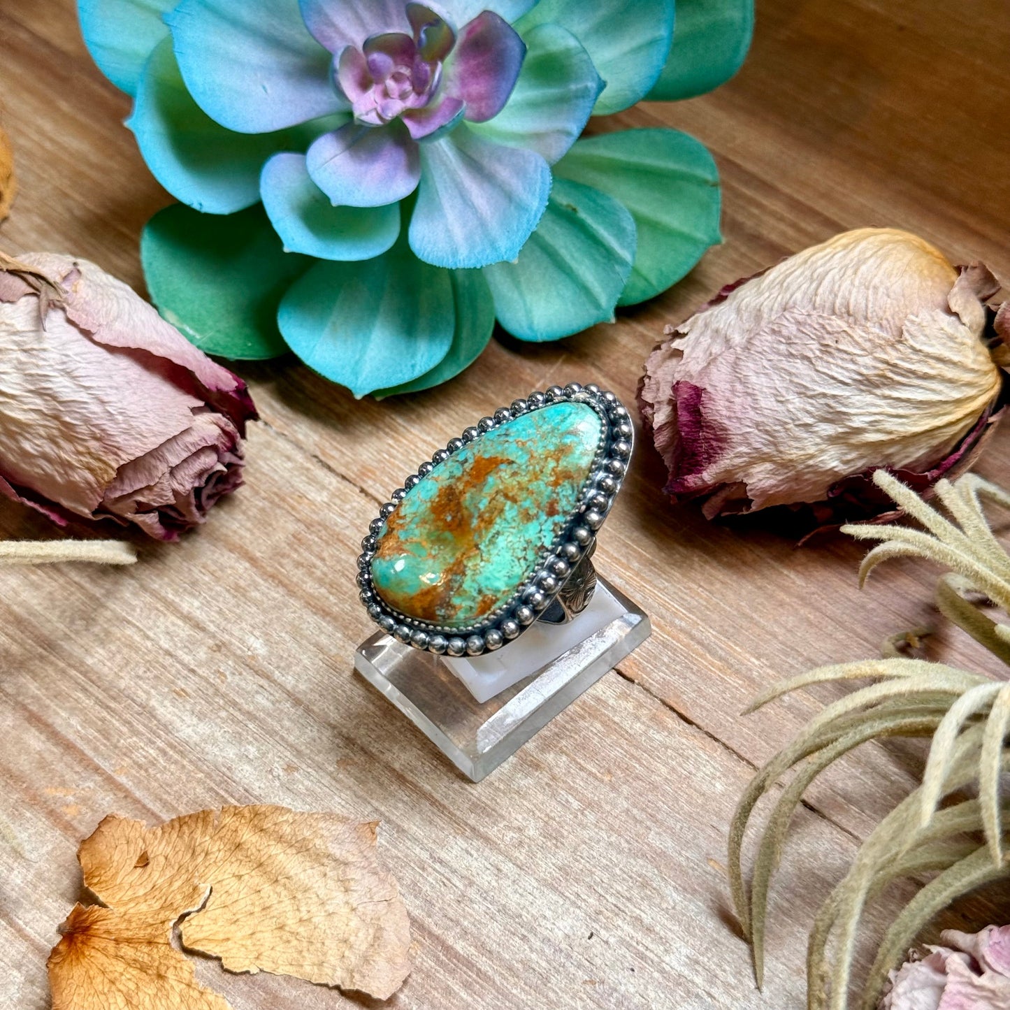 MJ Freeform Turquoise Ring – Sterling Silver The Bijoux FAB Jewelry