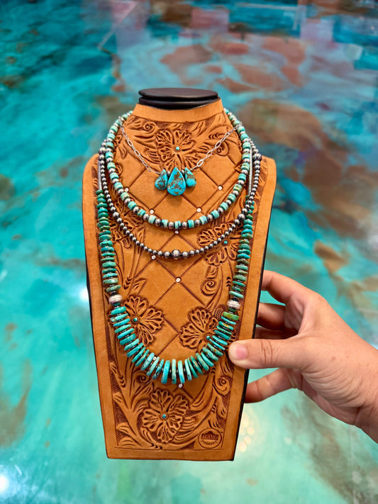 Turquoise Layered Stack – 4 Piece Necklace Set The Bijoux FAB Jewelry