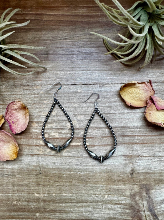 Sterling Silver Pearl & Torpedo Teardrop Earrings The Bijoux FAB Jewelry