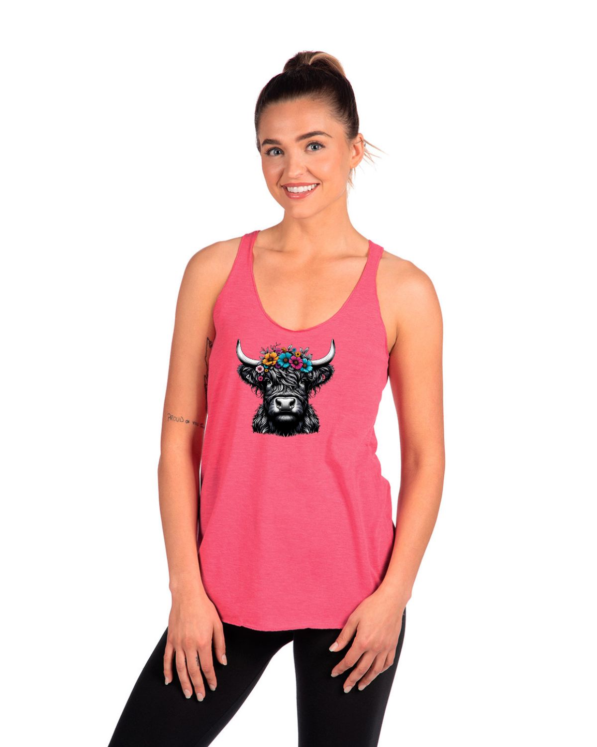 Highland Floral Cow Razorback Tank CedarHill Country Market