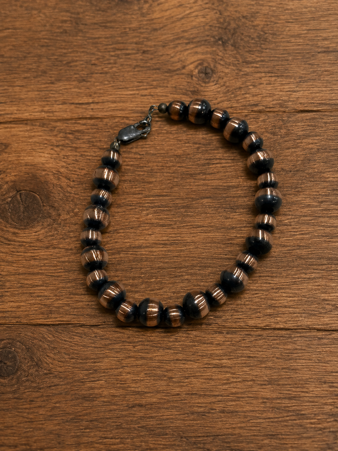 Handcrafted Copper Beaded Bracelet 7” Nizhoni Traders LLC