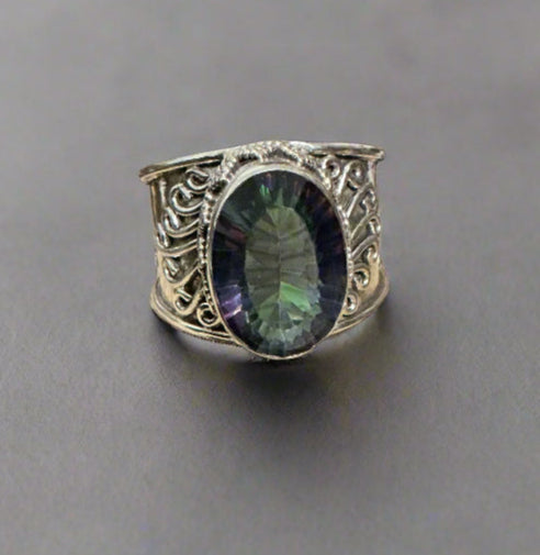 Mystic Topaz Statement Ring - Size 8.5 CedarHill Country Market