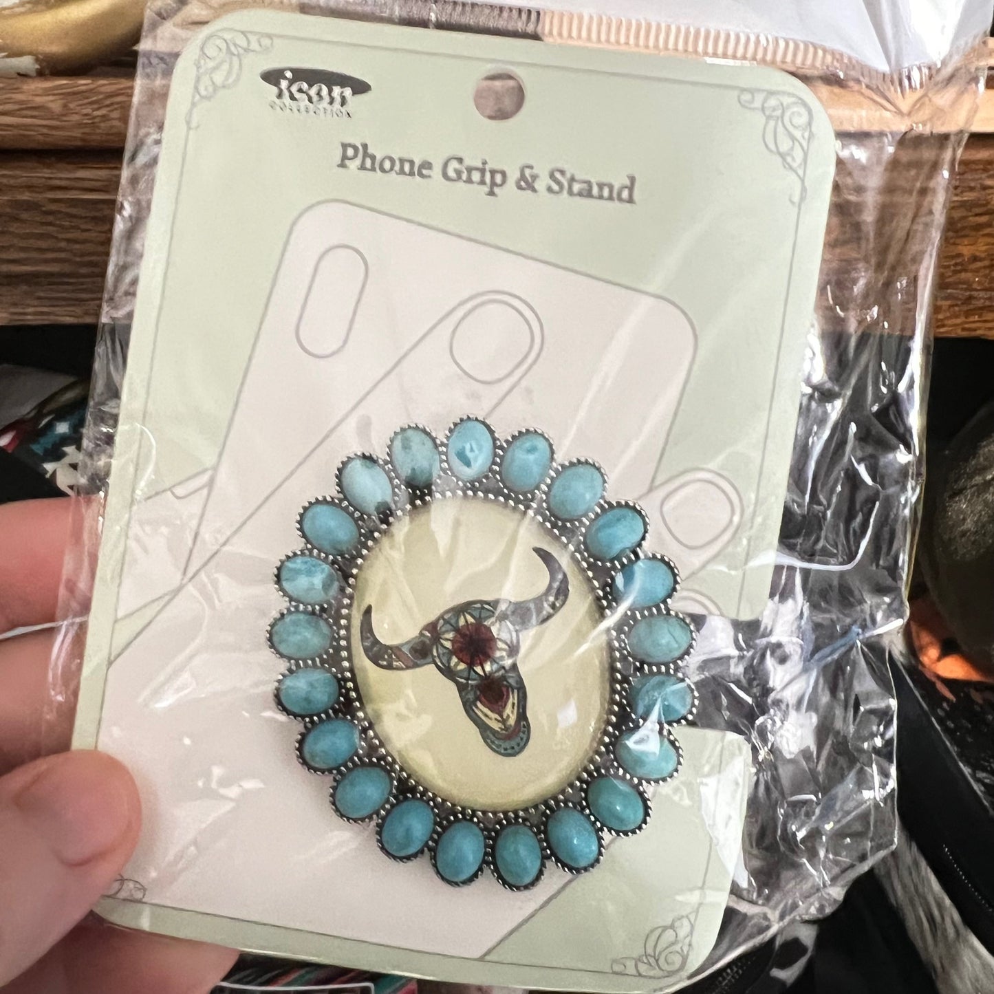 Western Bull Pop Socket Phone Grip Stands Cedar Hill Country Market