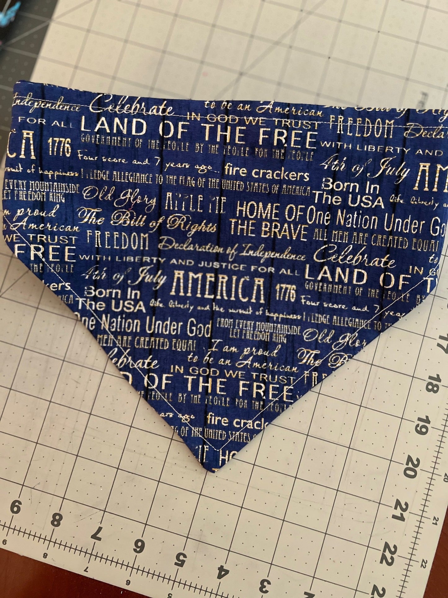 Fourth of July Handmade Pet Cloth Collars - Multi  N. 501 CedarHill Country Market