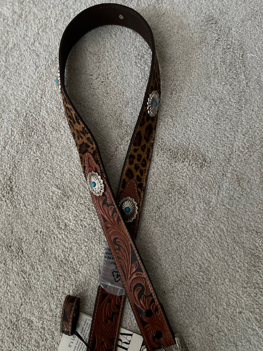 Leopard and Concho Western Ladies Belt - by Myra CedarHill Country Market