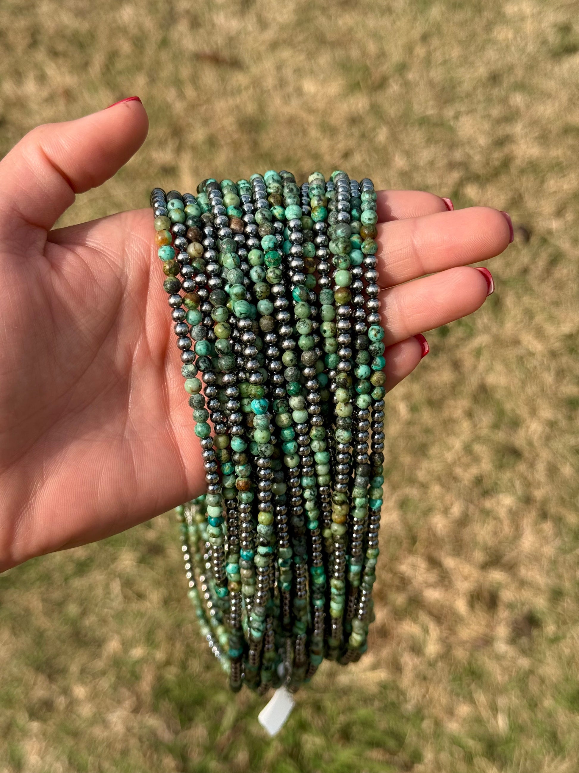 Sterling Silver & African Turquoise Necklace – 19” The Bijoux FAB Jewelry