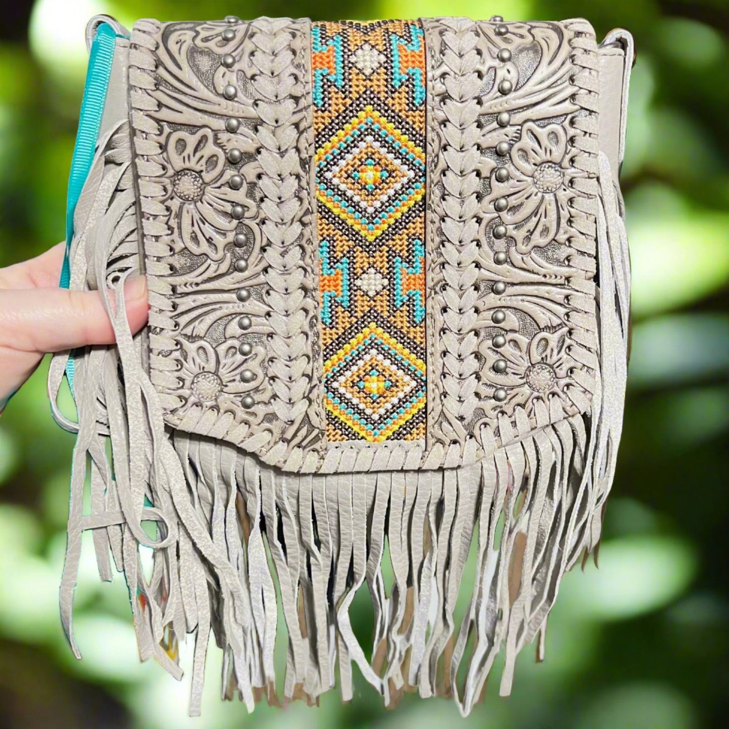 Aztec Western Fringe Crossbody Cedar Hill Country Market