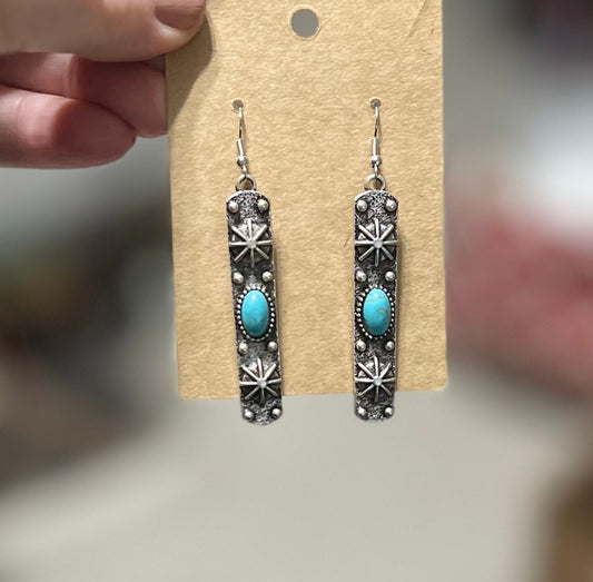 Fashion Native Inspired Aztec Bar Earrings - No 705 Cedar Hill Country Market