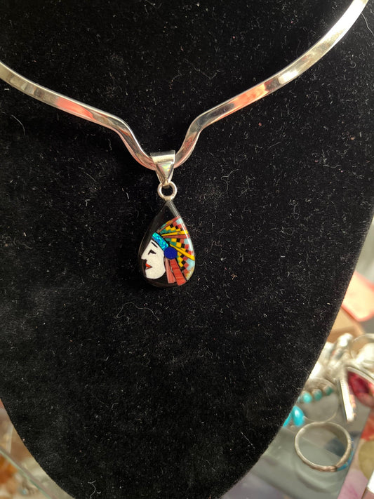 Zuni Chief Designed Pendant Cedar Hill Country Market