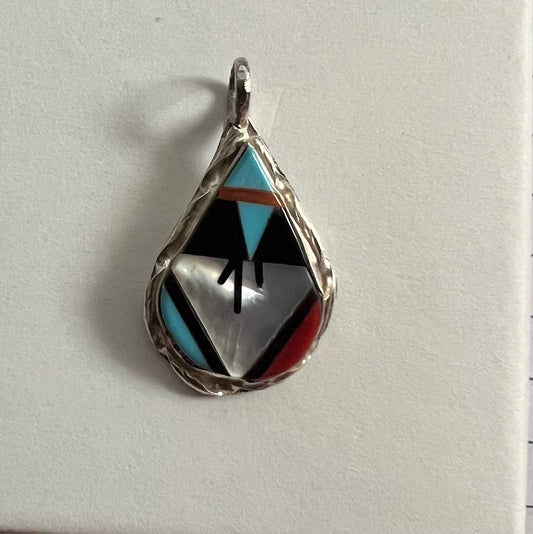 Zuni Silver Multi-Stone Pendant Cedar Hill Country Market