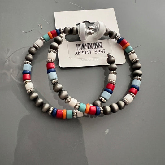 Large Beaded Hoops No. 429 Cedar Hill Country Market