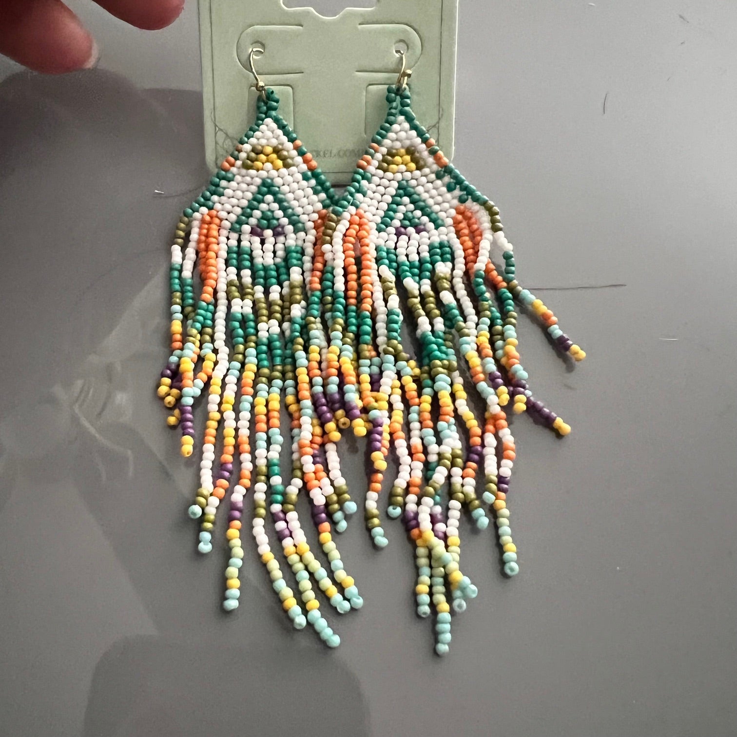 Daydream Seed Bead Dangle Earrings No 426 Cedar Hill Country Market