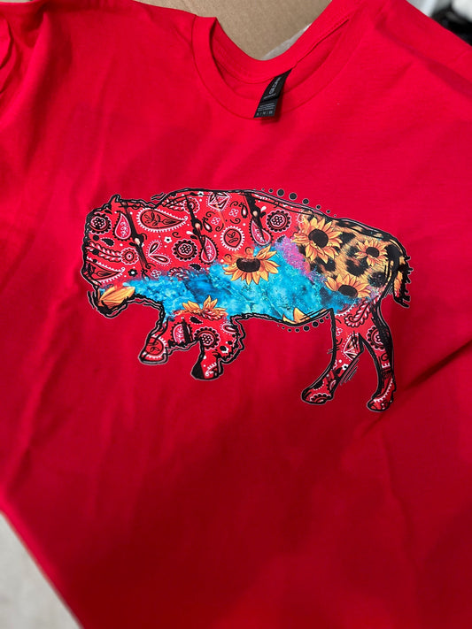 Western Buffalo Themed TShirt Cedar Hill Country Market