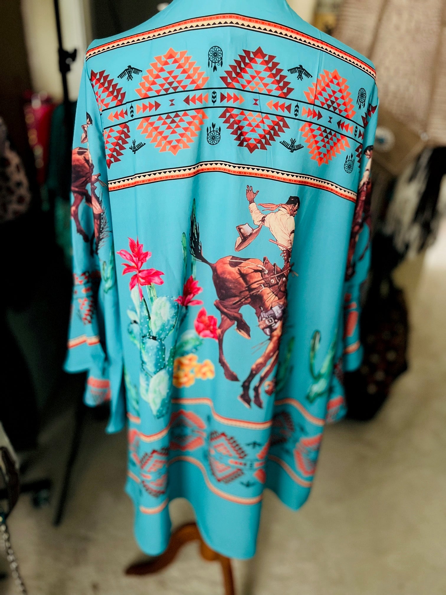 Southern Grace Stone Flower Concho Turquoise Jacket Cedar Hill Country Market