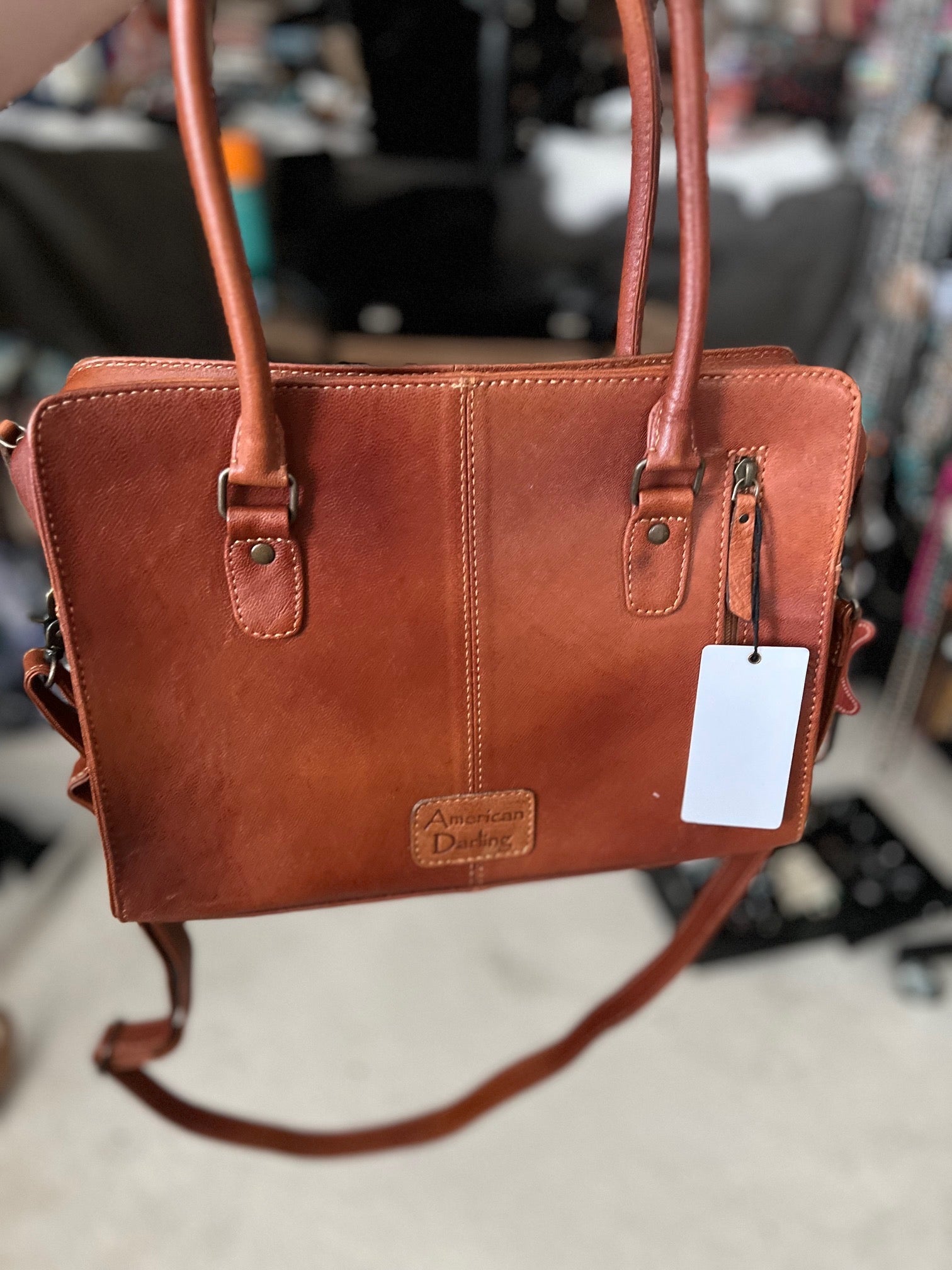 Tote Genuine Western Leather Women Bag Cedar Hill Country Market
