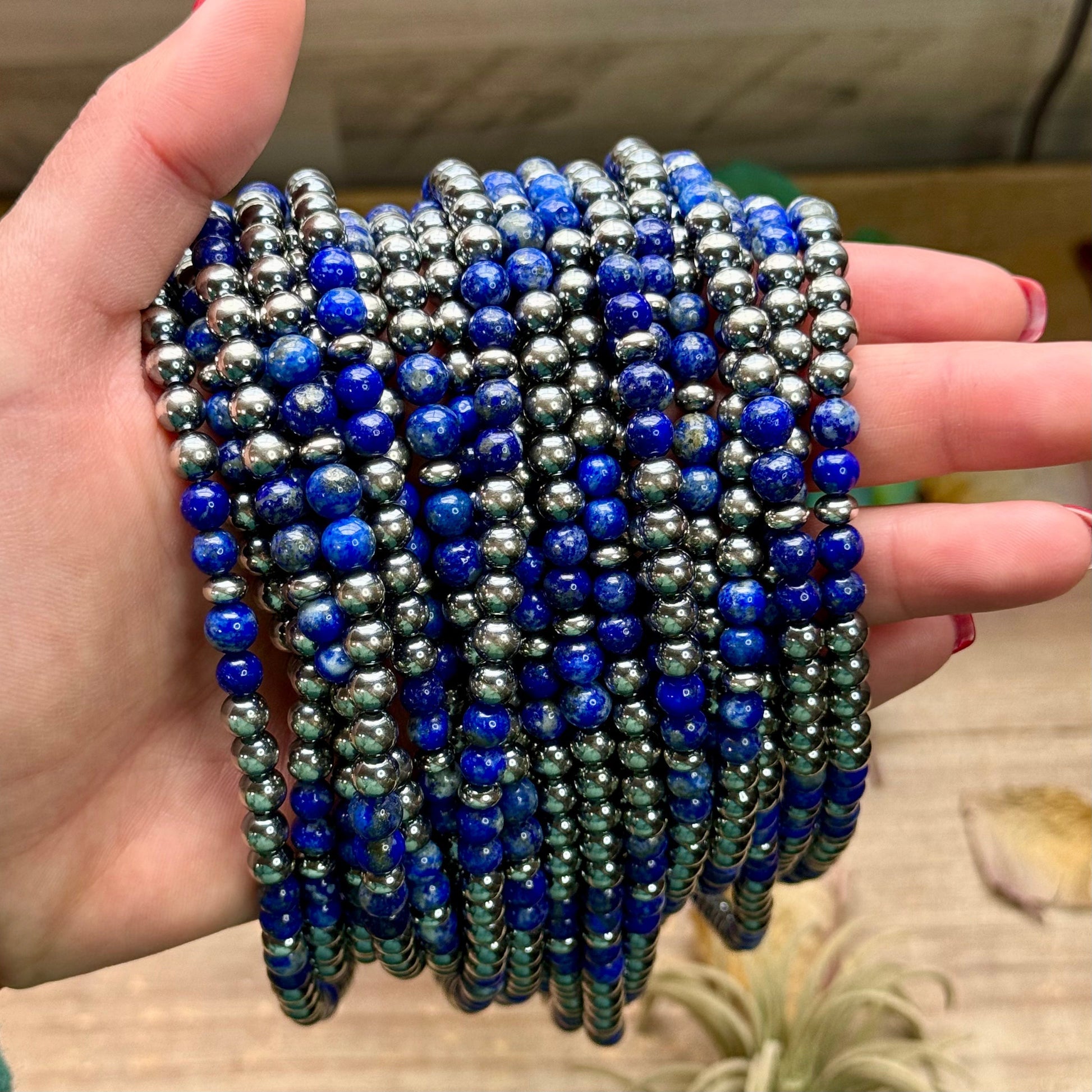 Lapis & Sterling Silver Saucer Necklace – 16” + Extender – 6 mm Lapis The Bijoux FAB Jewelry