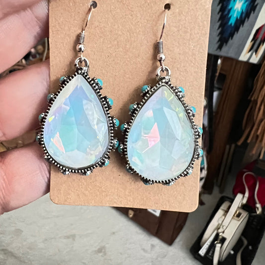 Teardrop Iridescent Western Earrings Cedar Hill Country Market