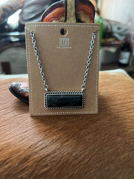 Fashion Black Bar Necklace Cedar Hill Country Market