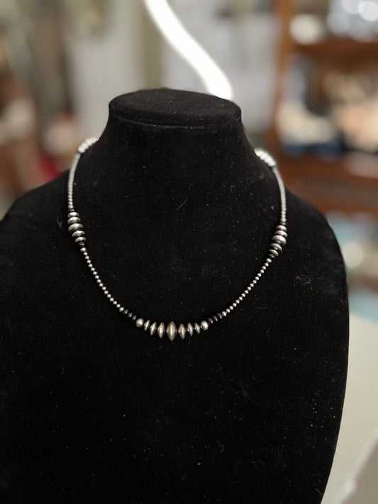 Genuine Sterling Silver and Black Onyx Pearl Necklace Cedar Hill Country Market